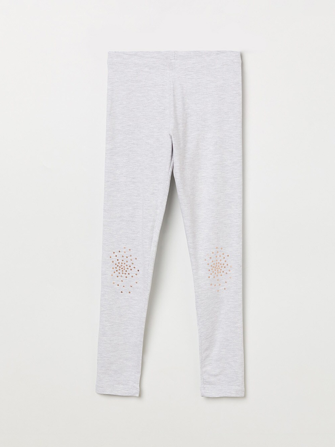 

Fame Forever by Lifestyle Girls Grey Melange Embellished Cotton Trousers