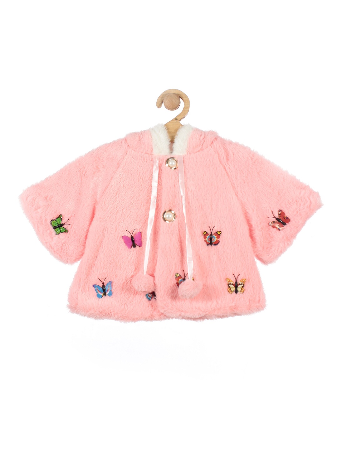 

Lil Lollipop Girls Pink & Blue Embellished Tie-Up Shrug