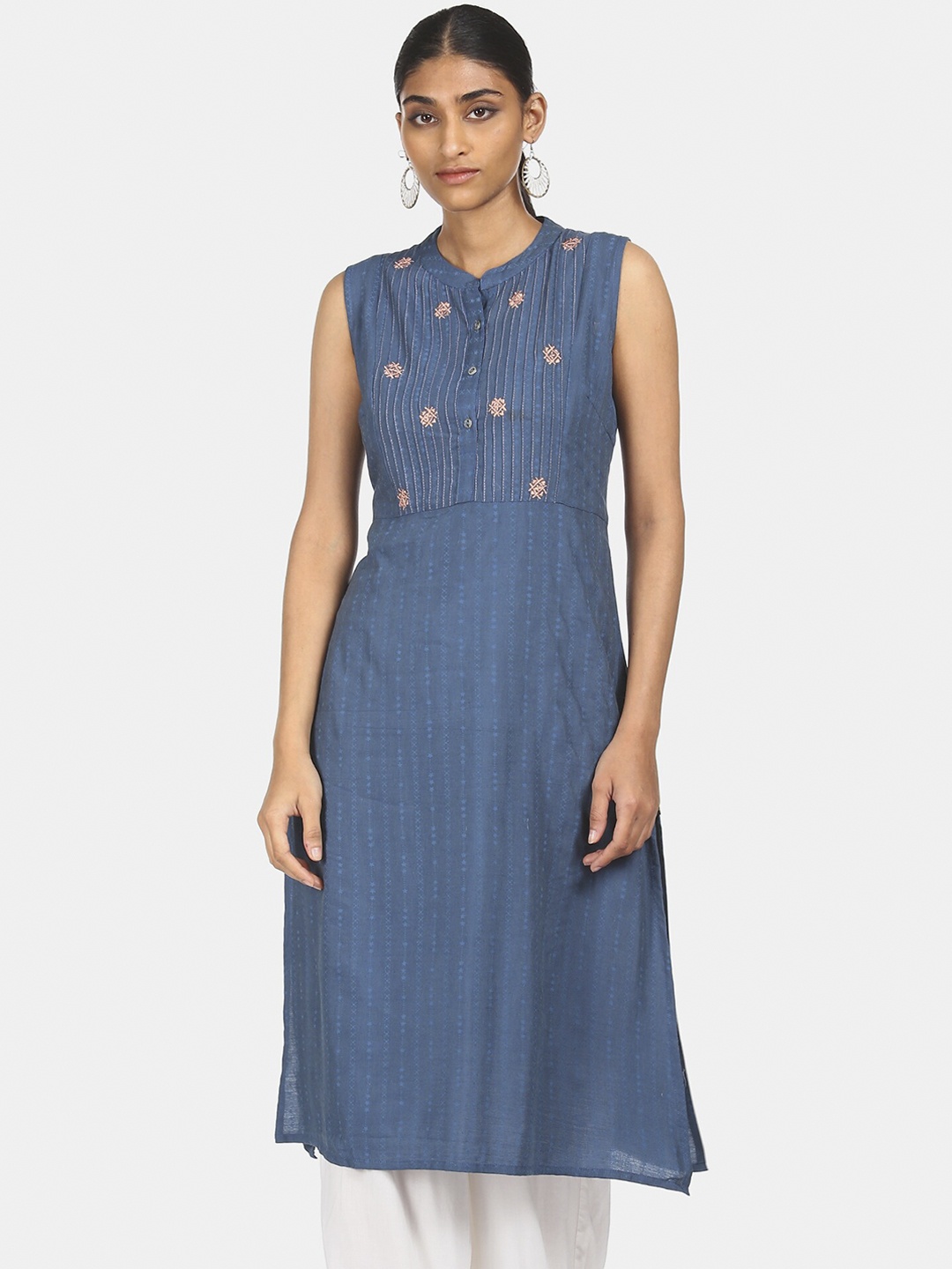 

Karigari Women Blue Kurta