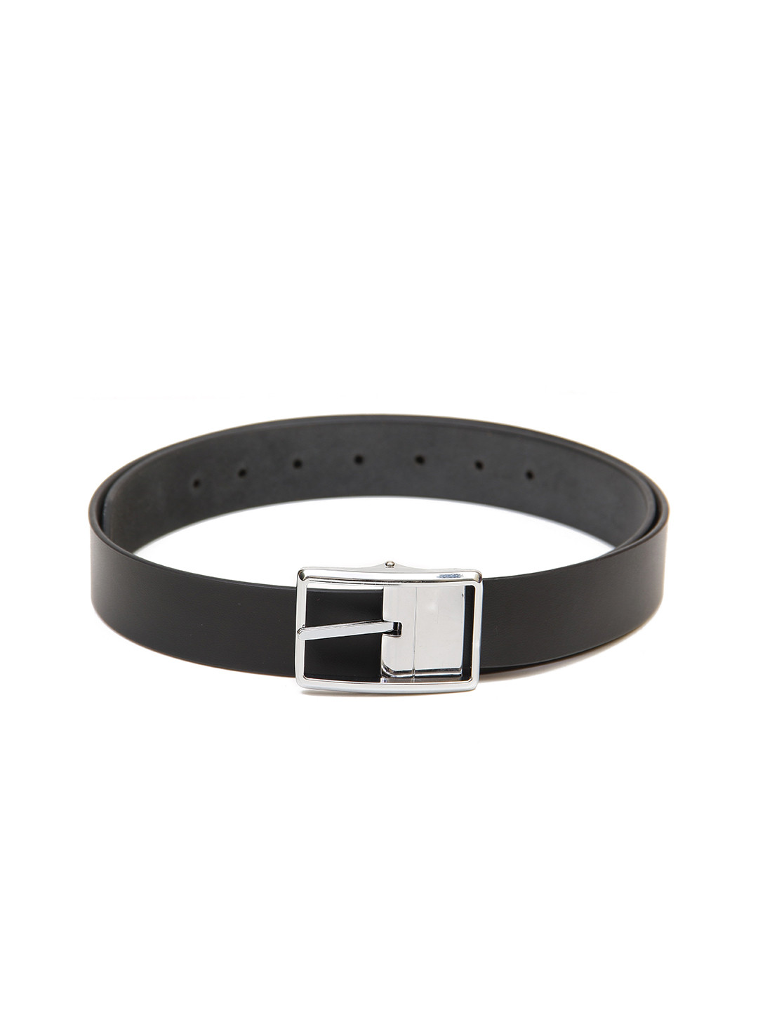 

Calvadoss Men Black Textured Leather Reversible Formal Belt