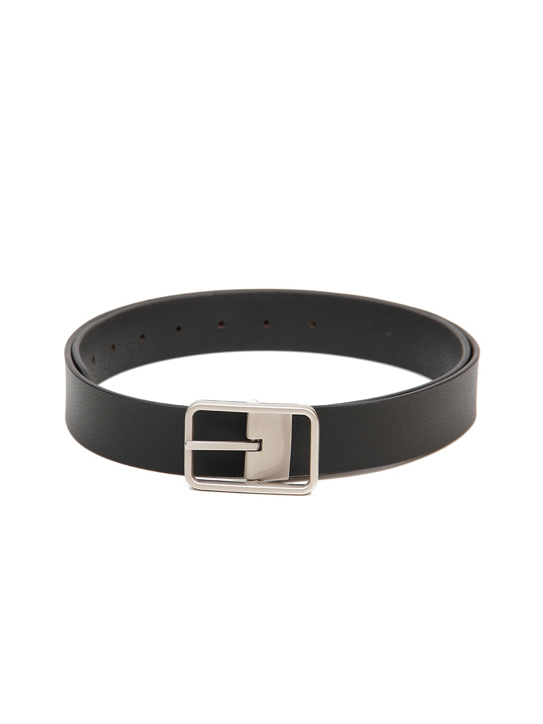 

Calvadoss Men Black Textured Leather Reversible Formal Belt