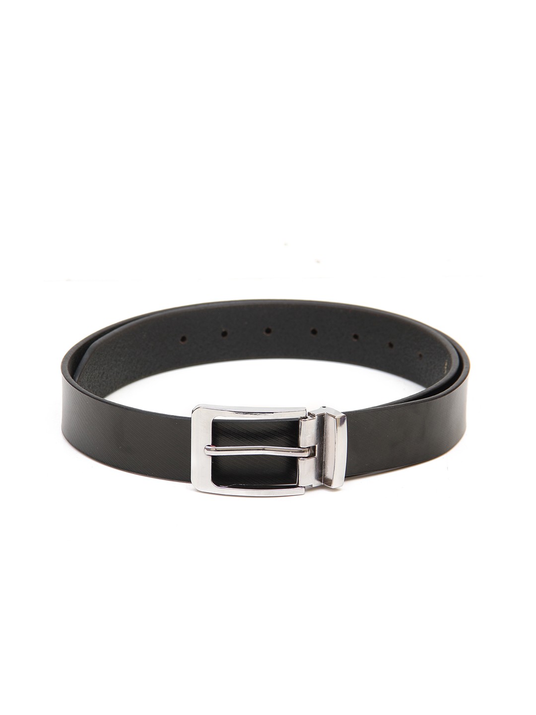 

Calvadoss Men Black Textured Leather Formal Belt