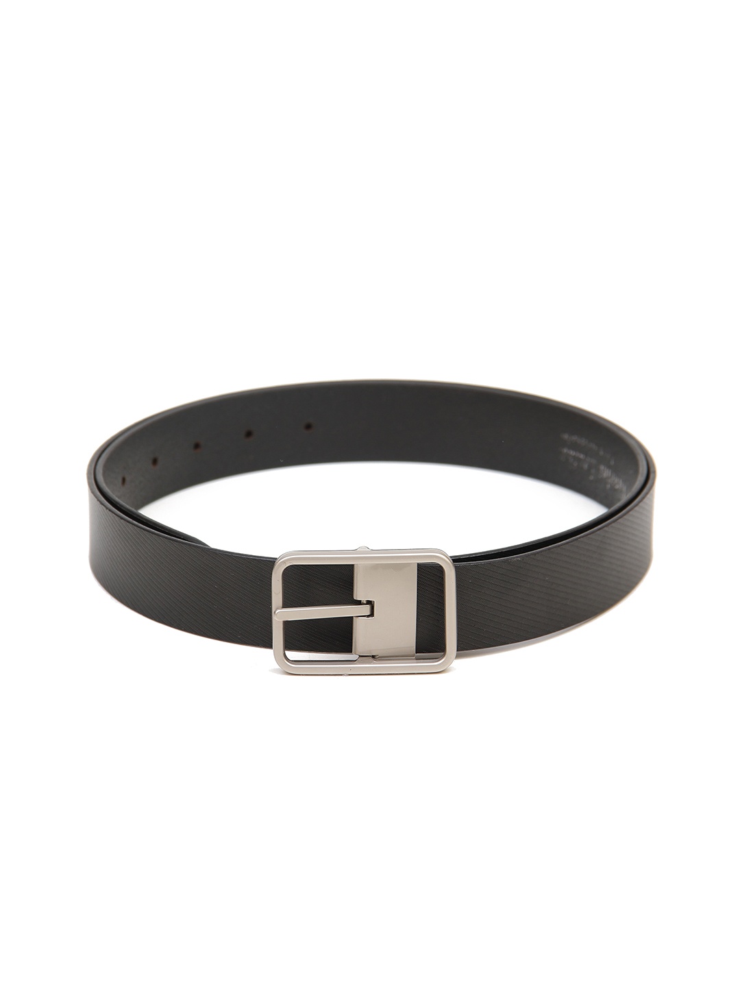 

Calvadoss Men Black Textured Leather Formal Belt