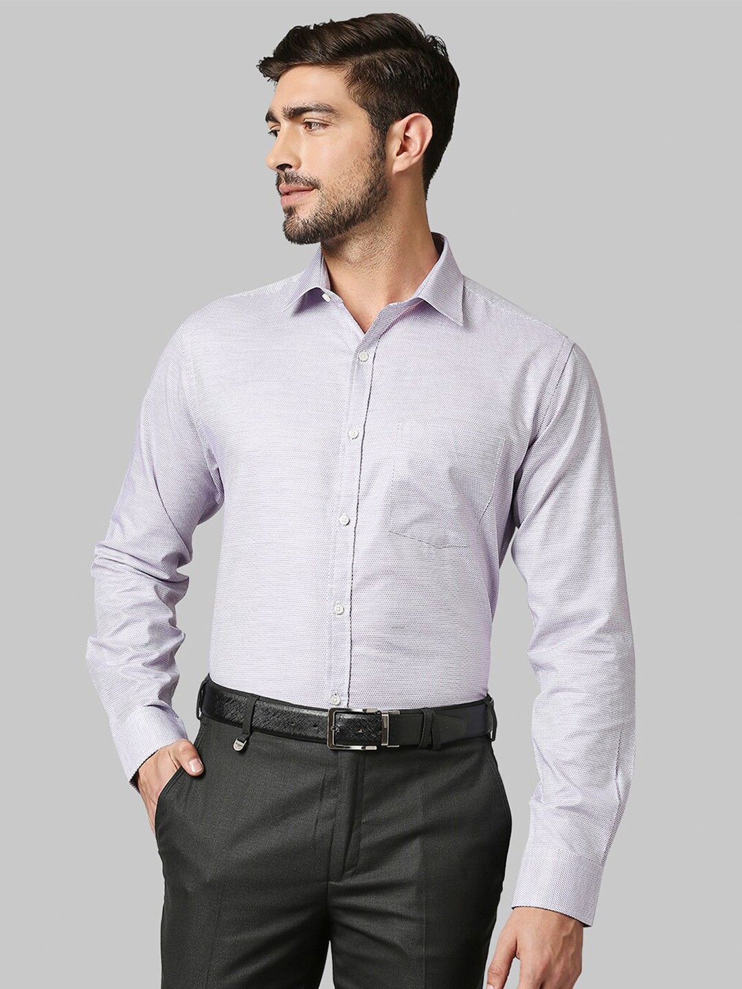 

Park Avenue Men Purple Slim Fit Opaque Formal Shirt