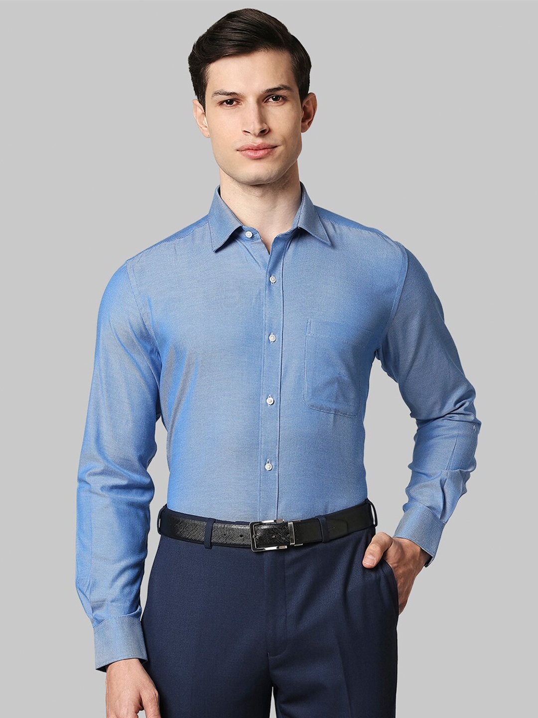 

Raymond Men Blue Opaque Formal Shirt