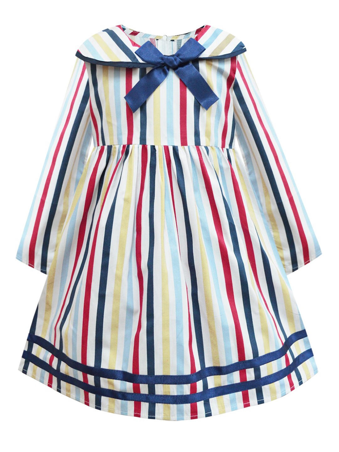 

A T U N White & Red Striped Dress
