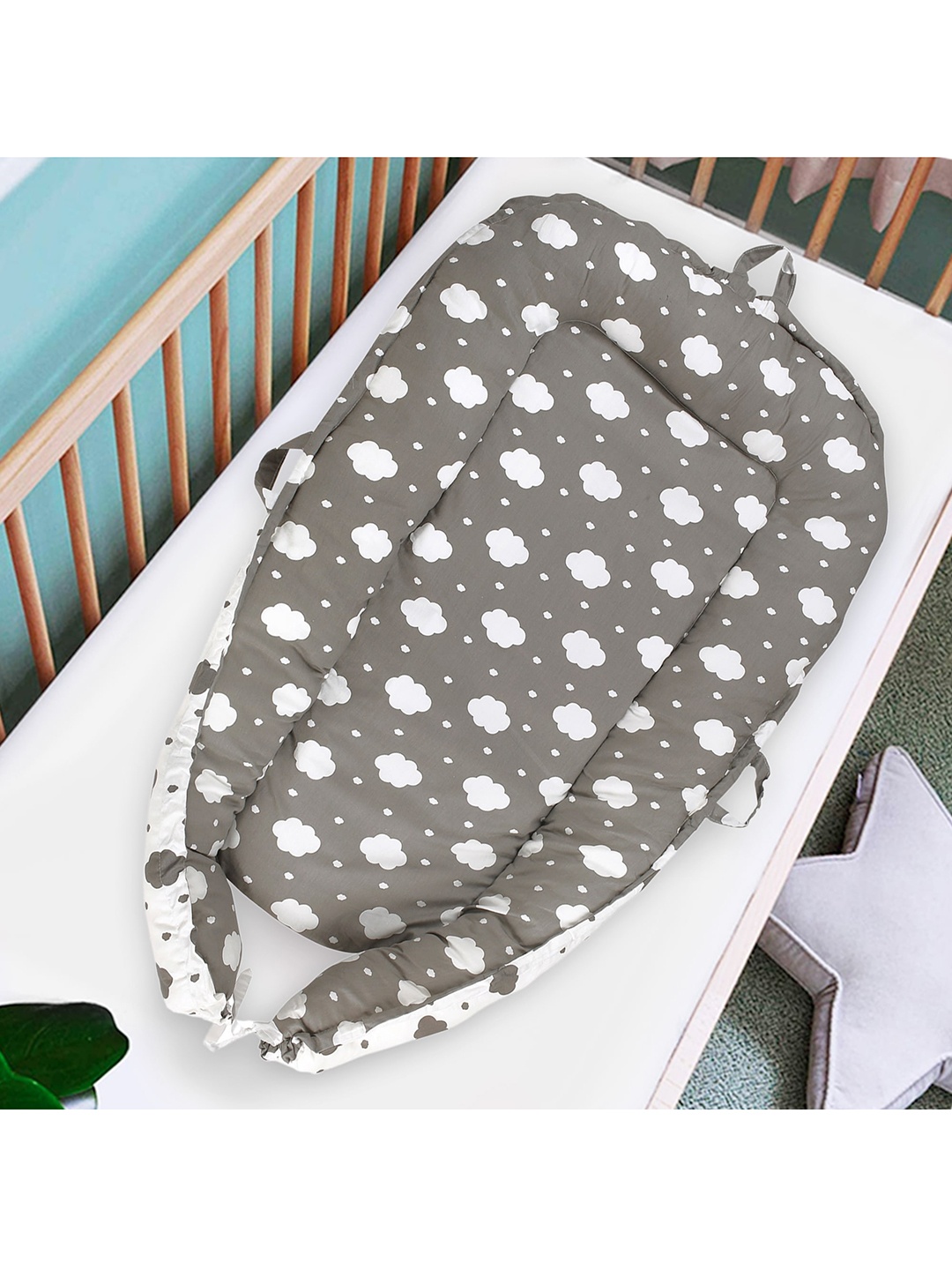 

Baby Moo Infants Kids Grey & White Printed Pure Cotton Sleeping Bag