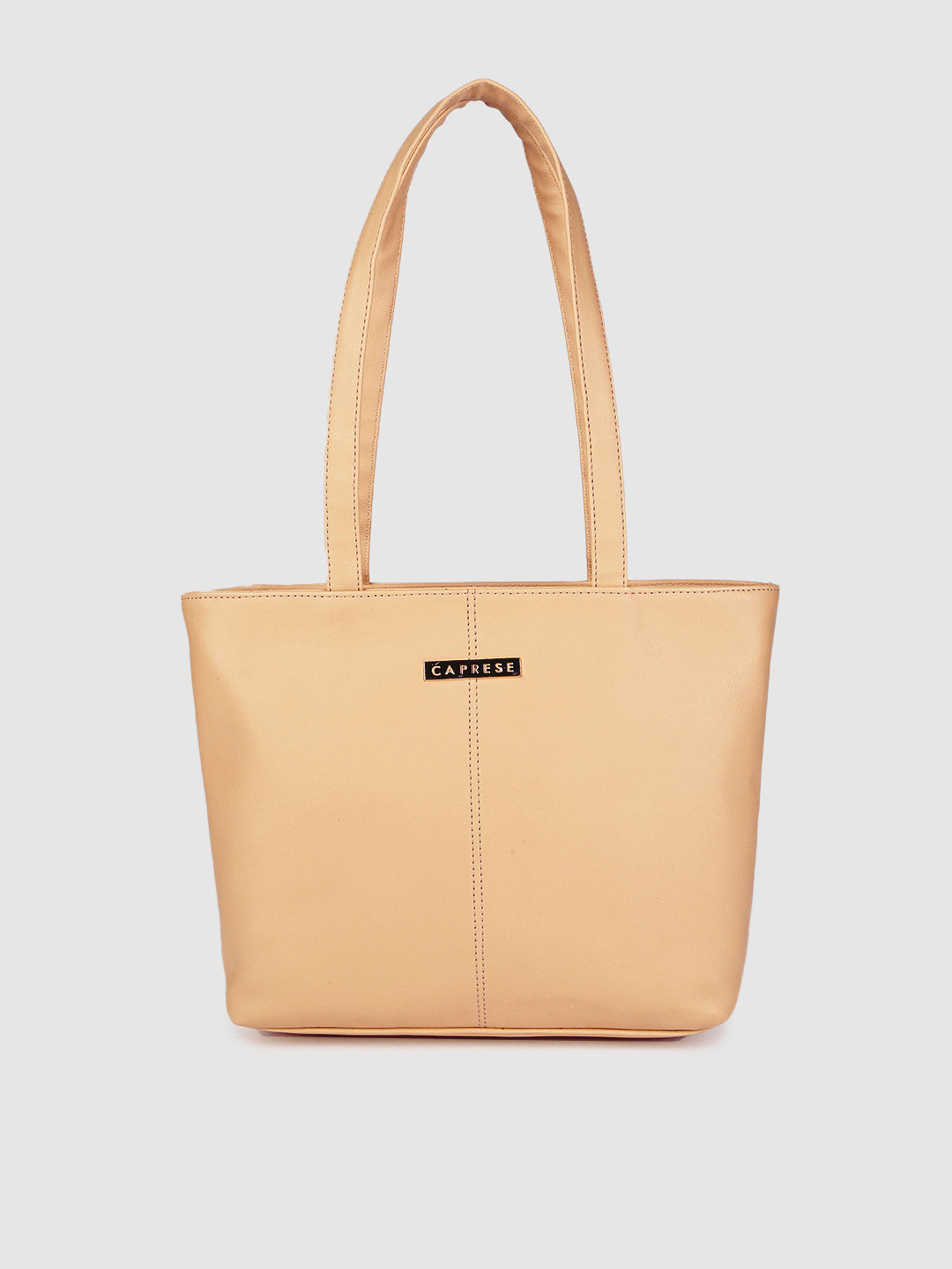 

Caprese Beige PU Structured Shoulder Bag