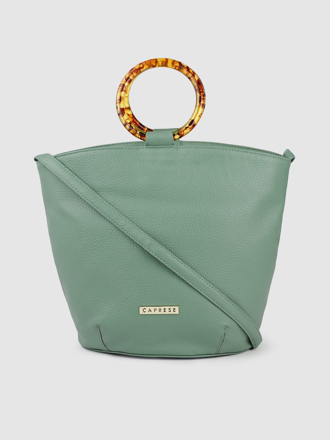 

Caprese Green PU Structured Handheld Bag