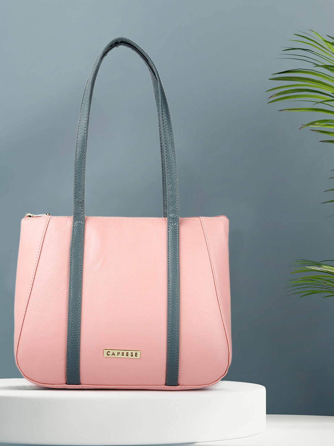 

Caprese Pink PU Structured Shoulder Bag
