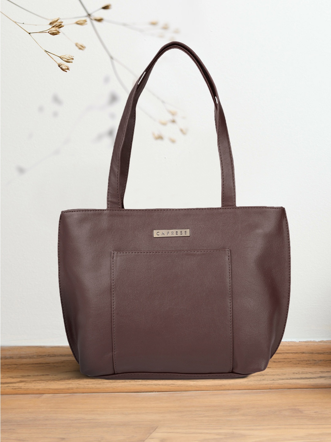

Caprese Brown Solid CLAIRE Structured Shoulder Bag