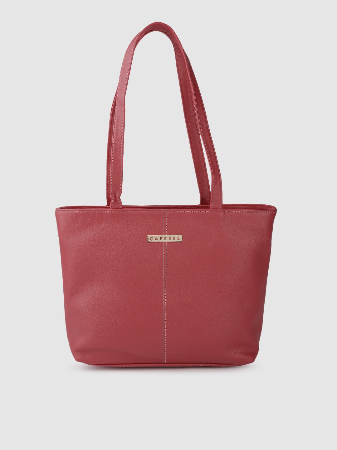 

Caprese Maroon Solid Structured Shoulder Bag