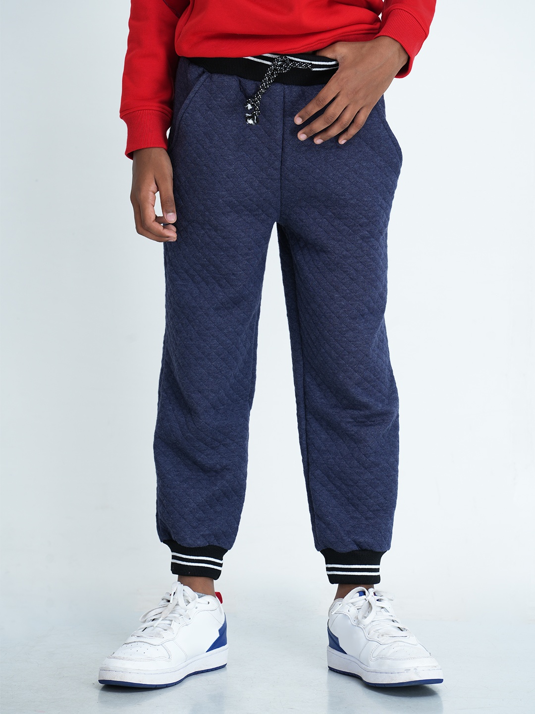 

mackly Boys Blue Self-Design Joggers