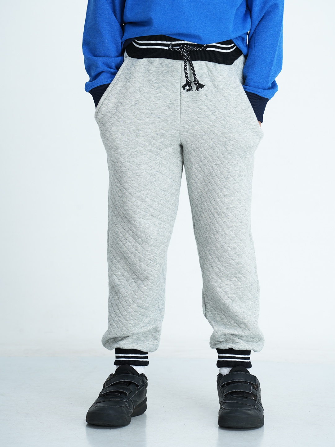 

mackly Boys Grey Melange Solid Joggers