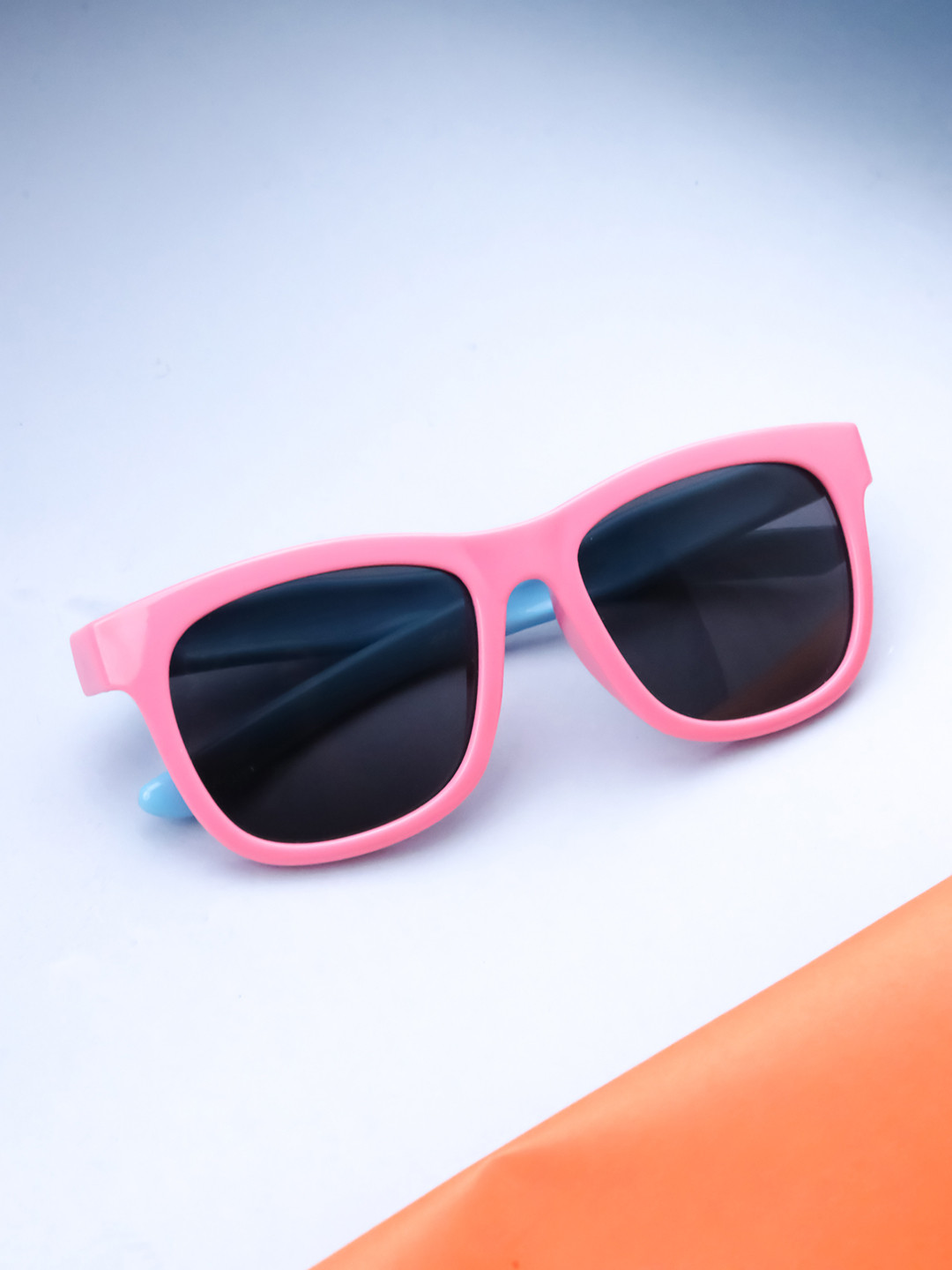 

Spiky Unisex Kids Black Lens & Pink Square Sunglasses with UV Protected Lens