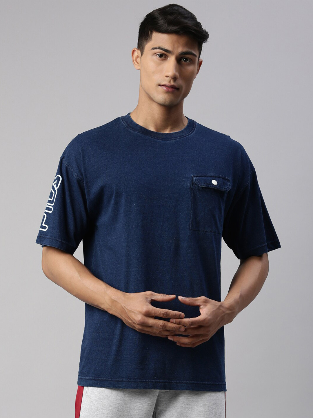 

FILA Men Blue Pockets T-shirt