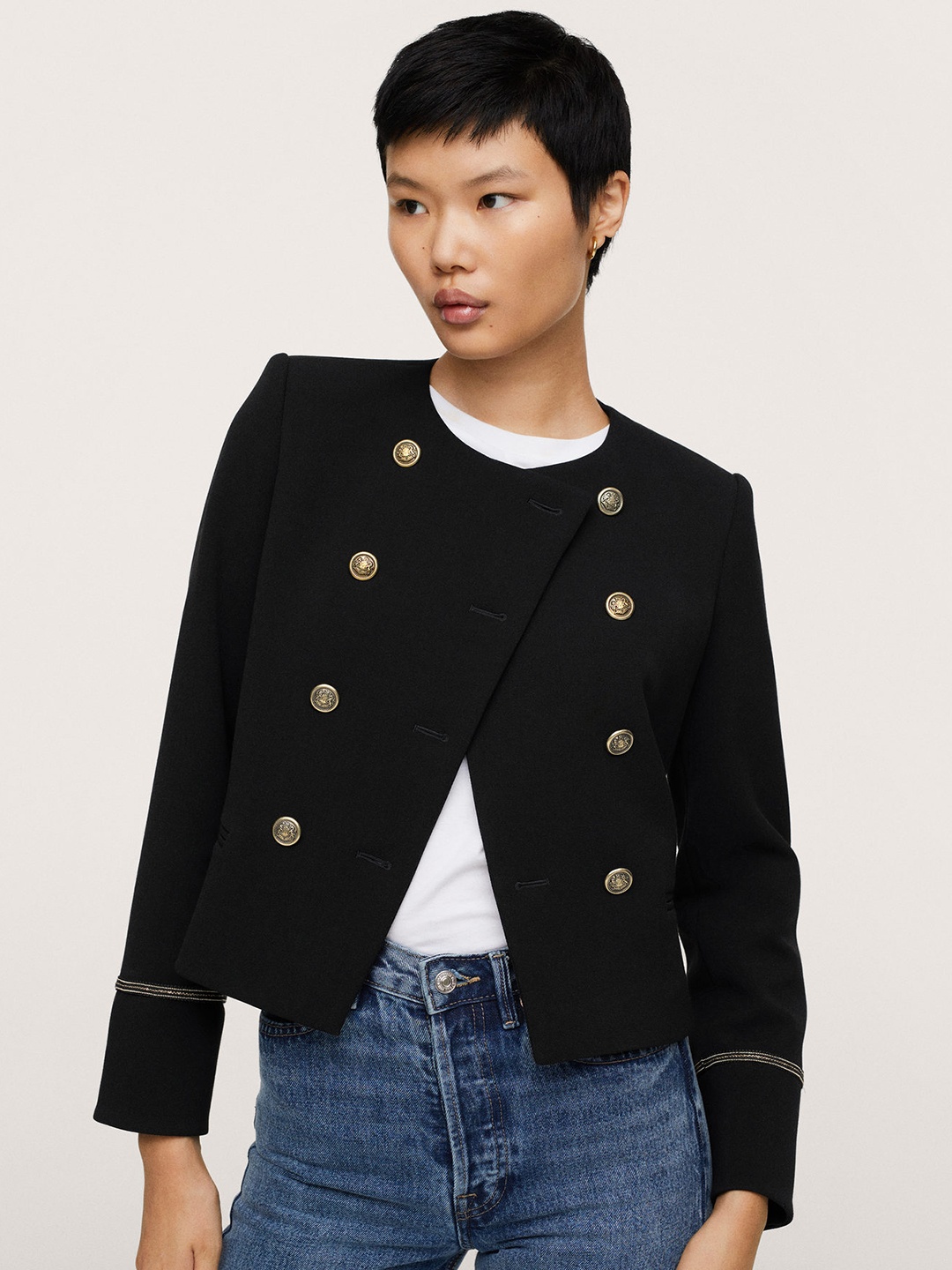 

MANGO Women Black Padded Jacket