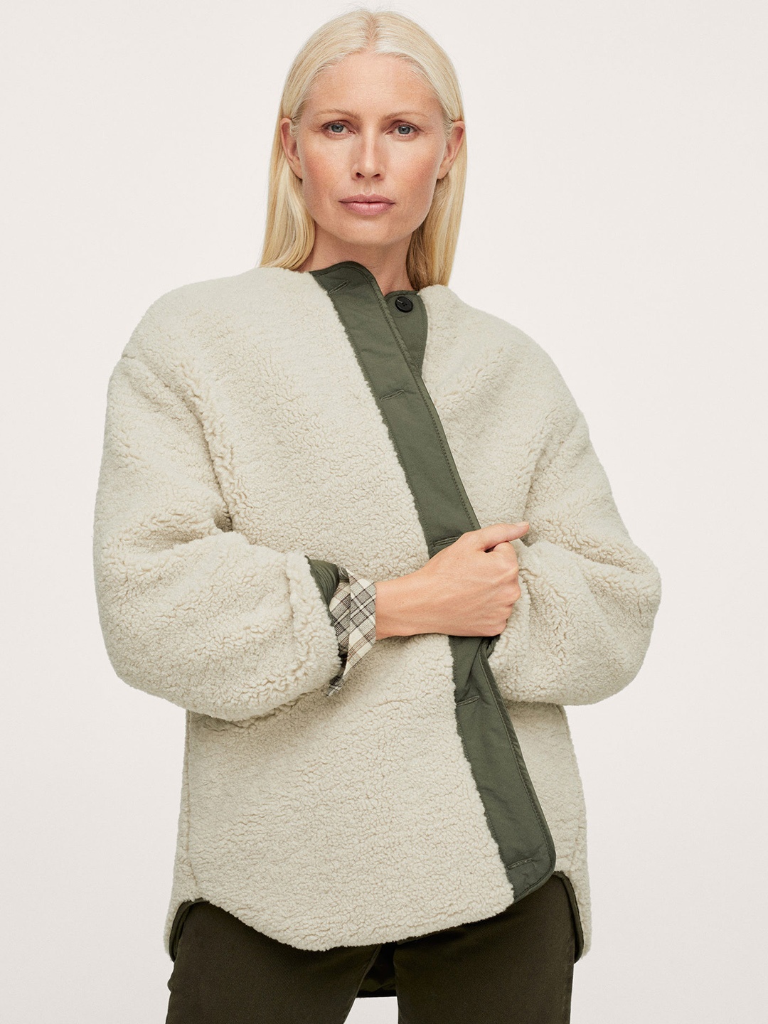 

MANGO Women Off White HORCHATA Padded Jacket
