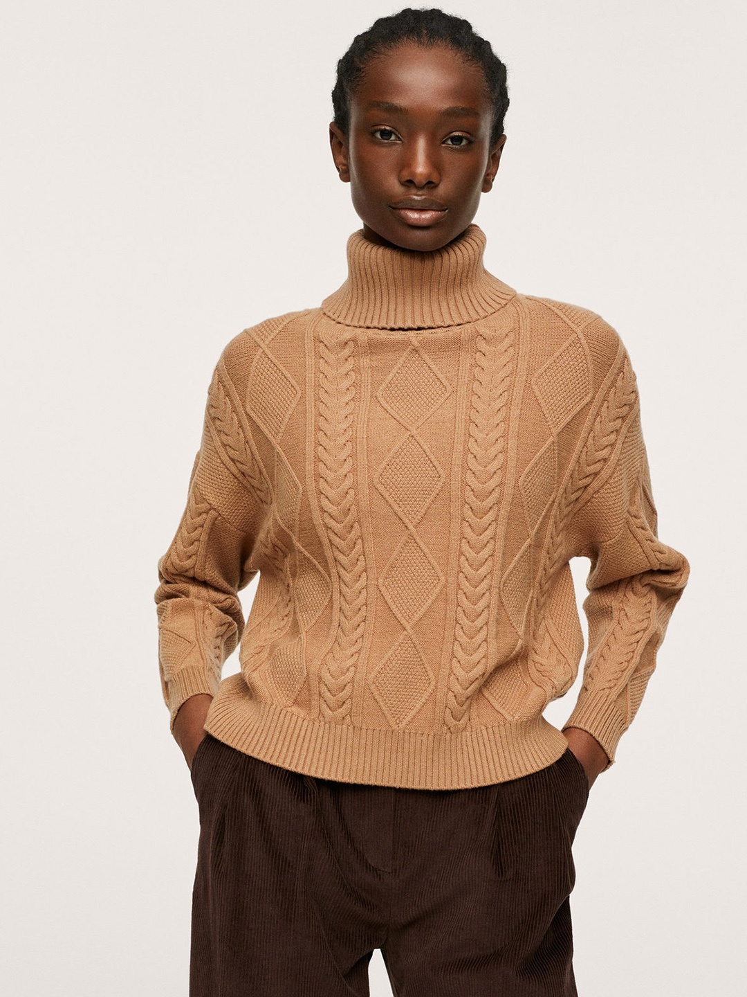 

MANGO Women Beige AMILLC SWEATER Pullover