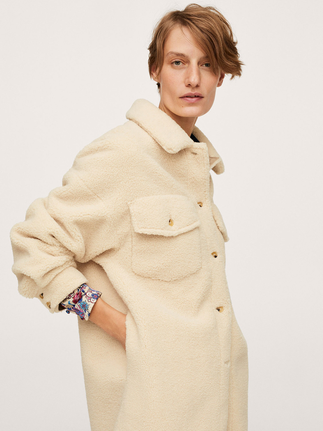

MANGO Women Off White CABRETA Tailored Jacket