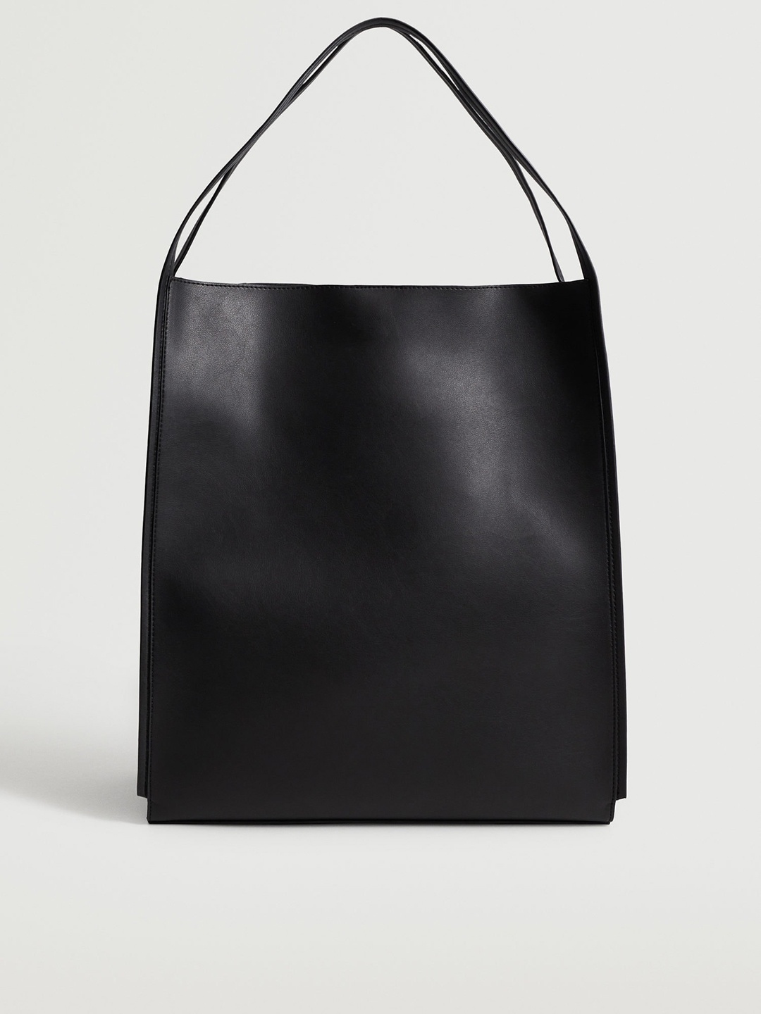 

MANGO Black Solid Structured Shoulder Bag
