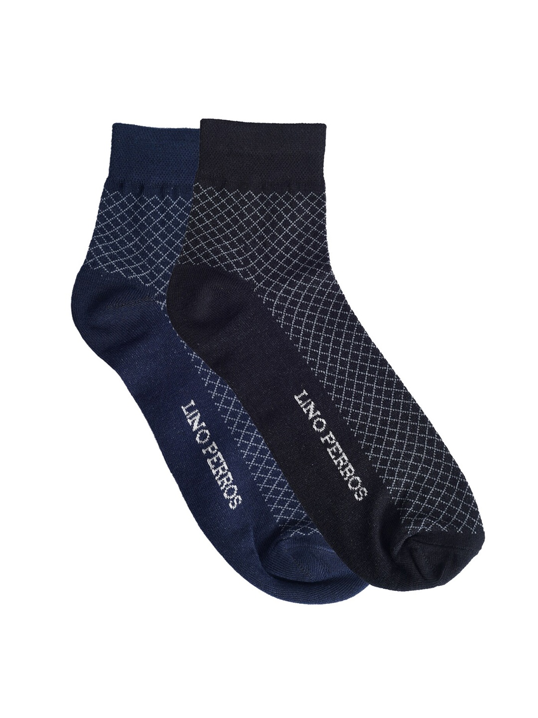 

Lino Perros Men Pack Of 2 Above Ankle Length Cotton Socks, Black