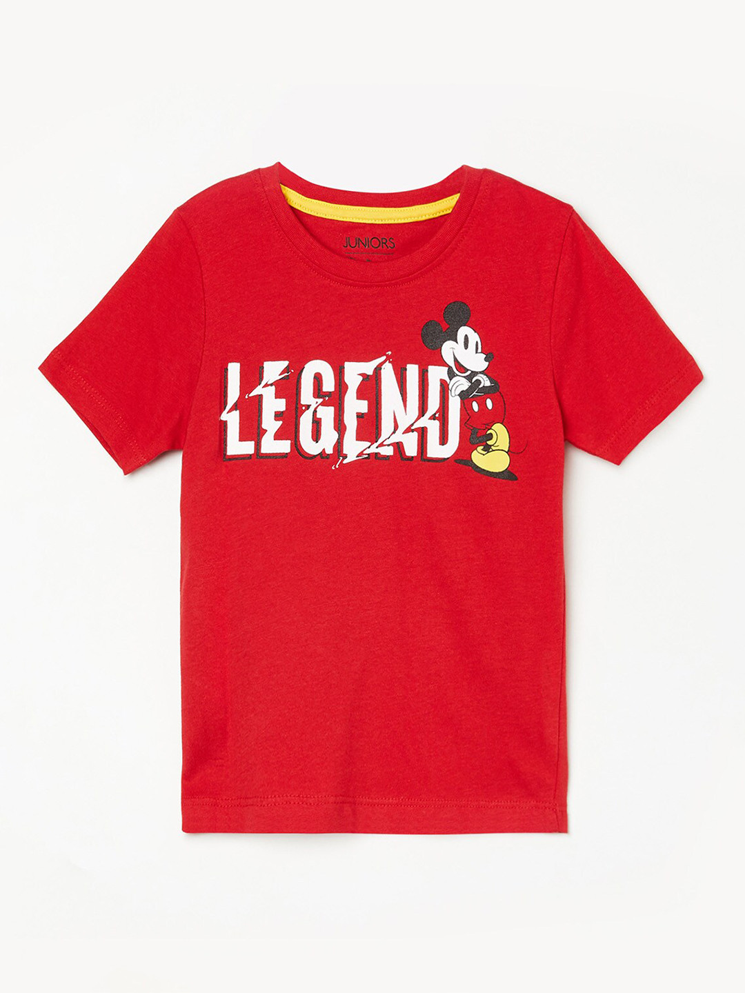 

Juniors by Lifestyle Boys Red Typography Printed Applique T-shirt