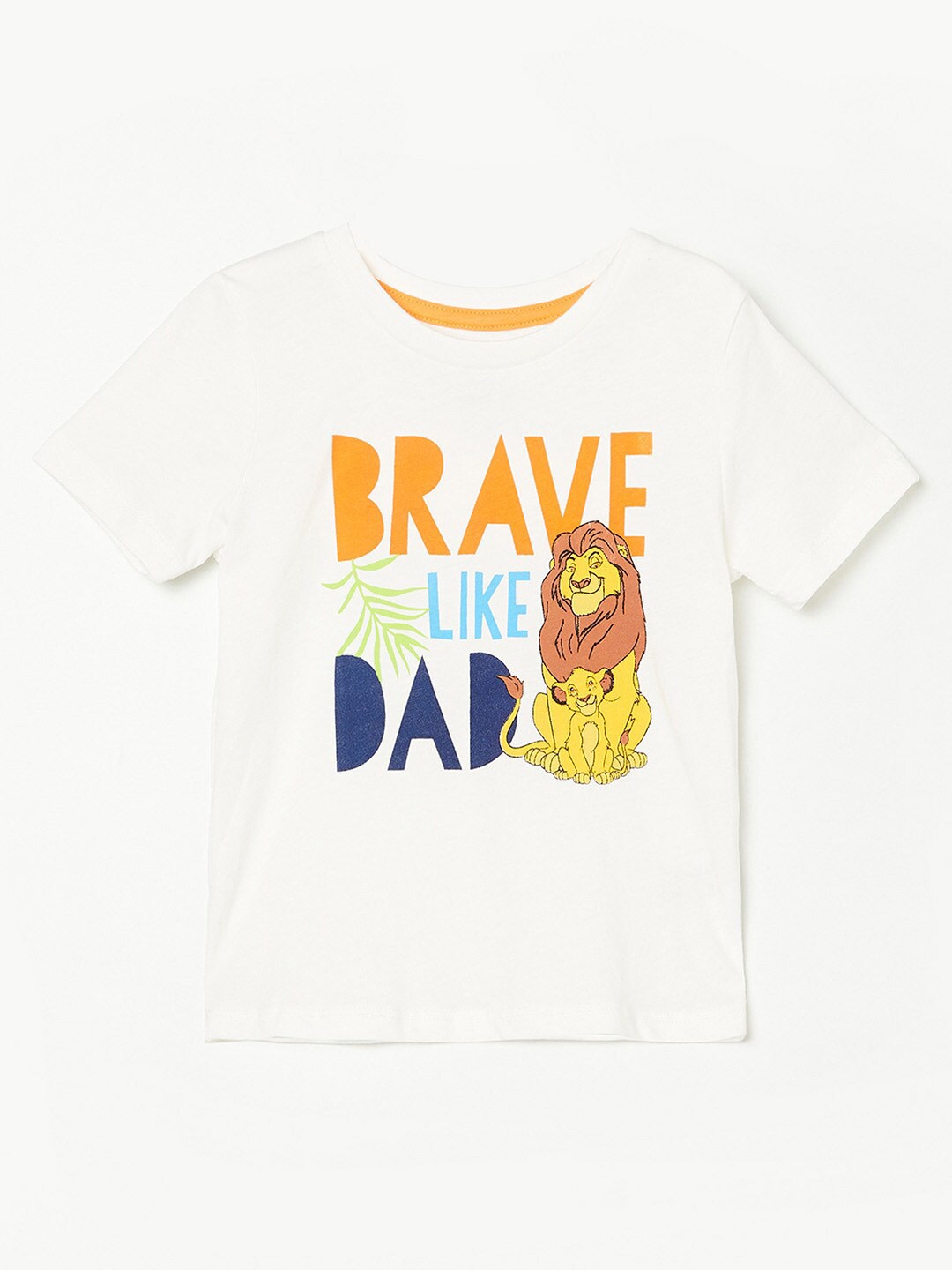 

Juniors by Lifestyle Boys Cream-Coloured Cotton Printed T-shirt