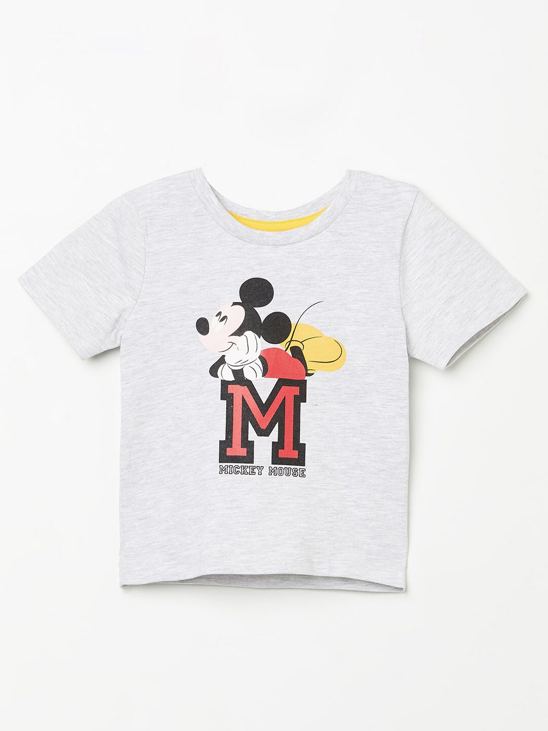 

Juniors by Lifestyle Boys Grey Mickey Mouse Printed T-shirt