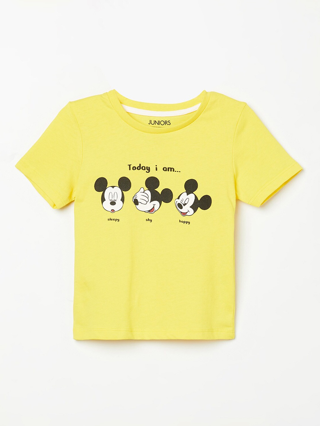 

Juniors by Lifestyle Boys Yellow Printed T-shirt