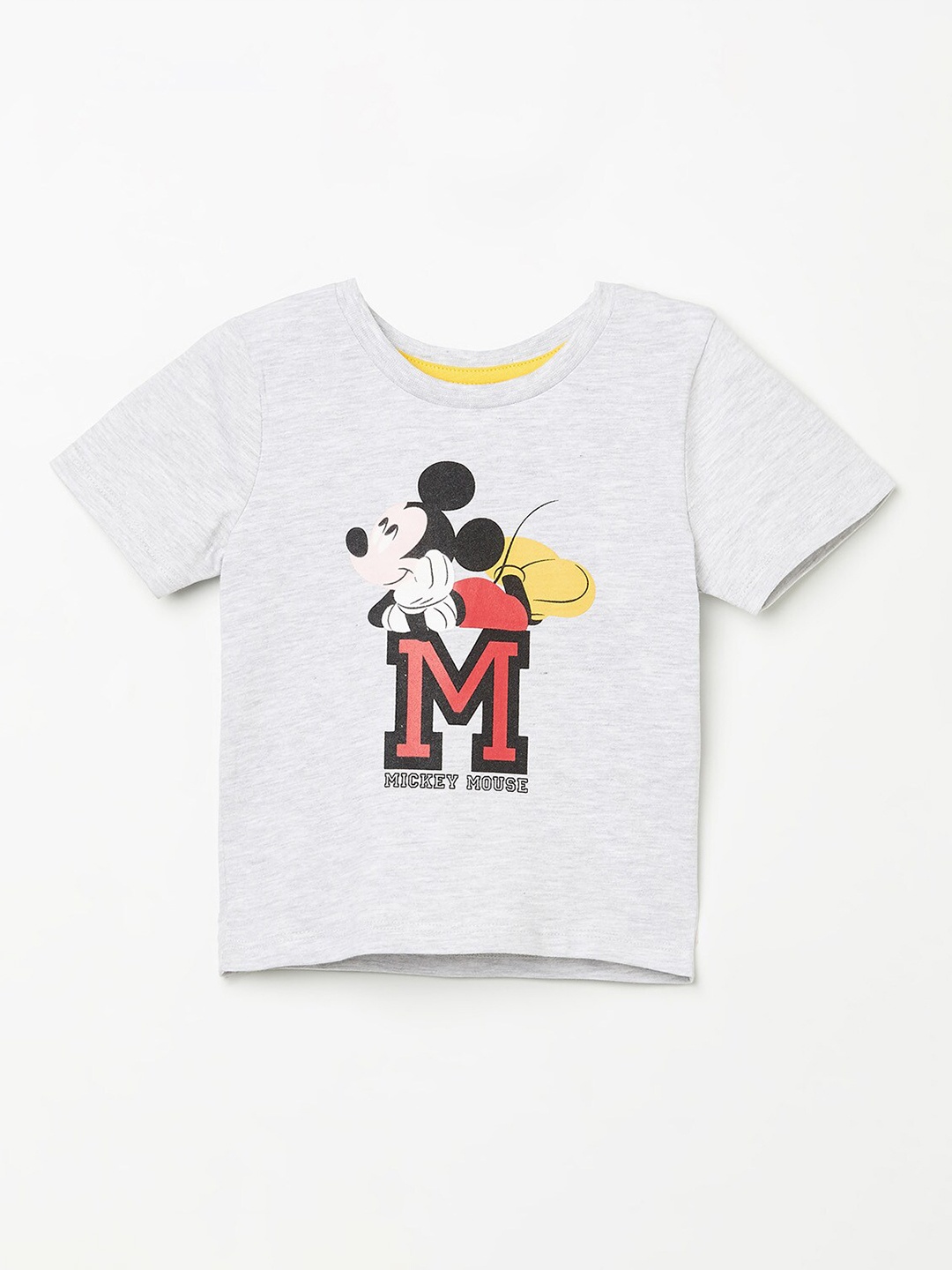 

Juniors by Lifestyle Boys Grey Mickey Mouse Printed T-shirt