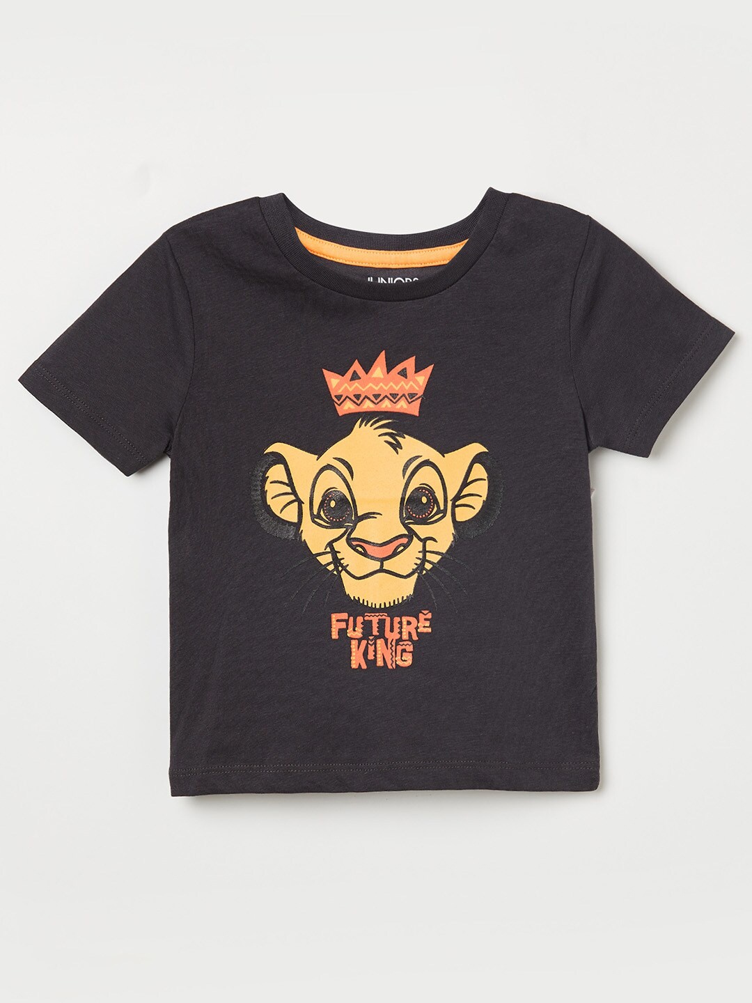 

Juniors by Lifestyle Boys Grey & Yellow Lion King Printed T-shirt