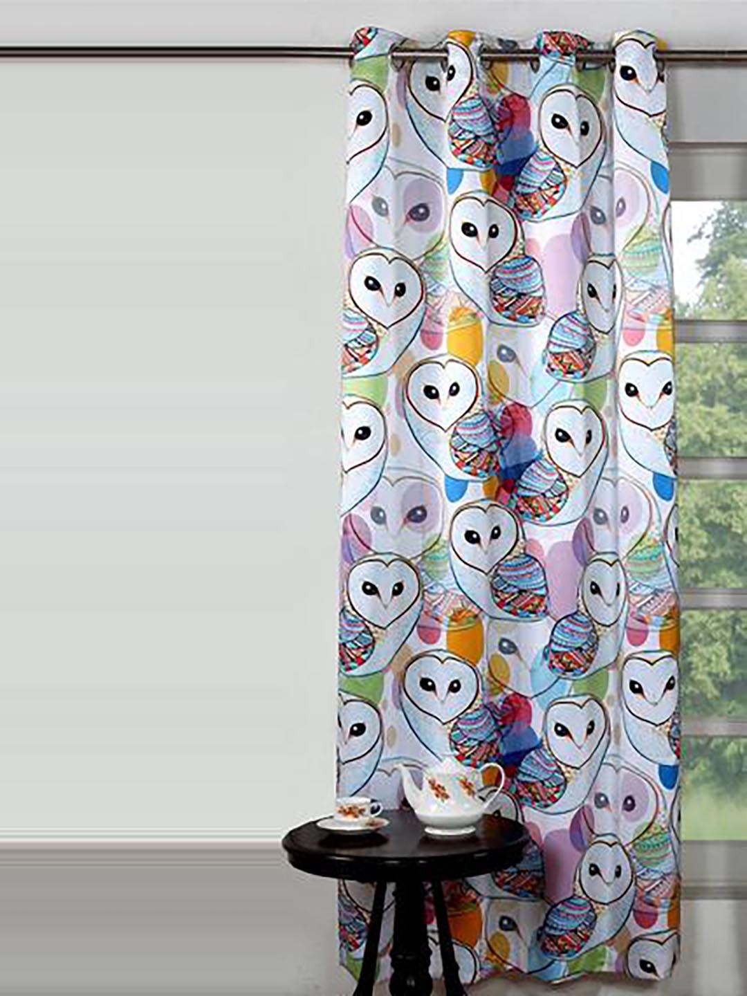 

Lushomes Multicoloured Digitally Printed Black Out Door Curtain, Multi