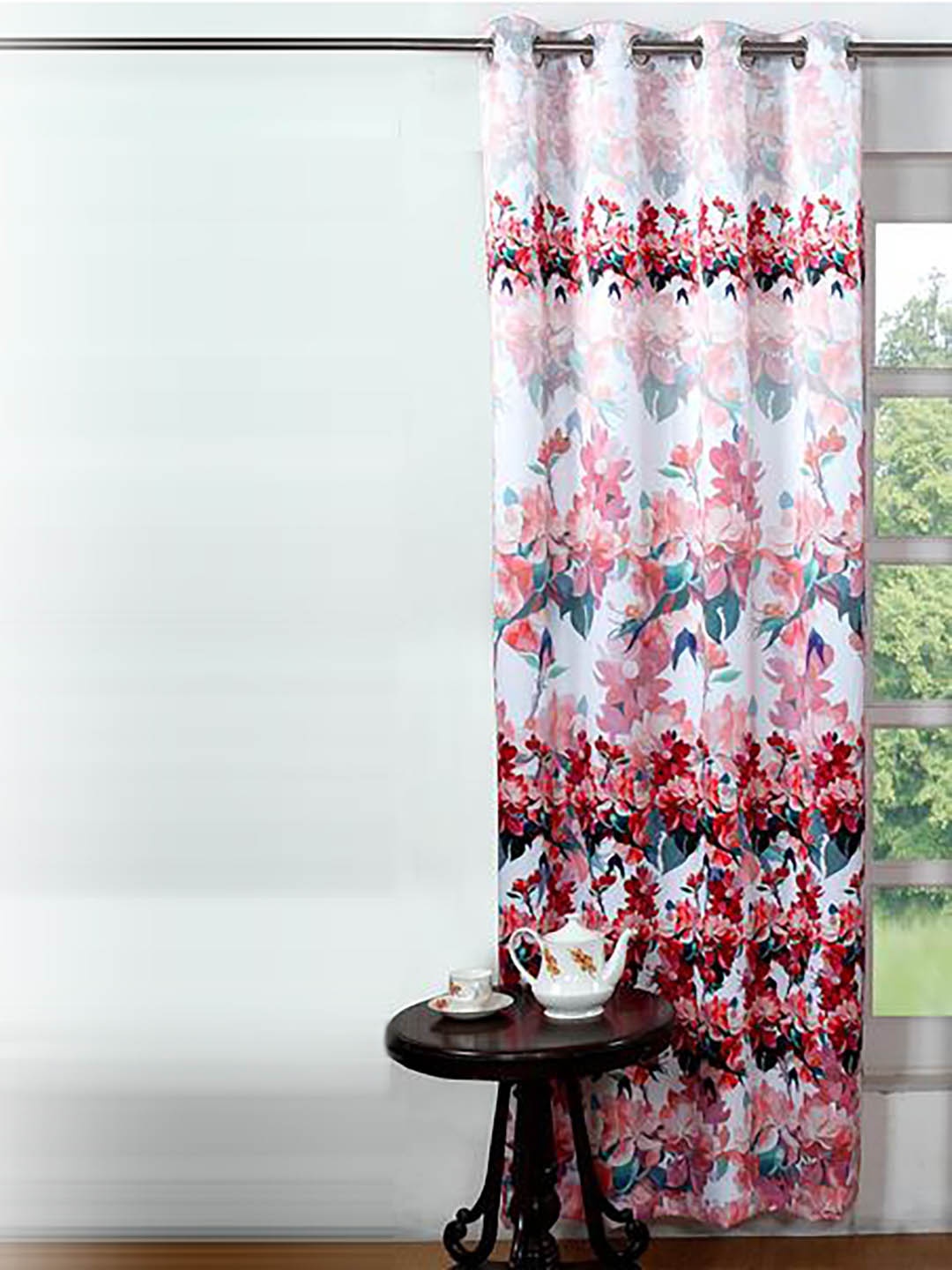 

Lushomes Multicoloured Digitally Printed Black Out Door Curtain, Multi