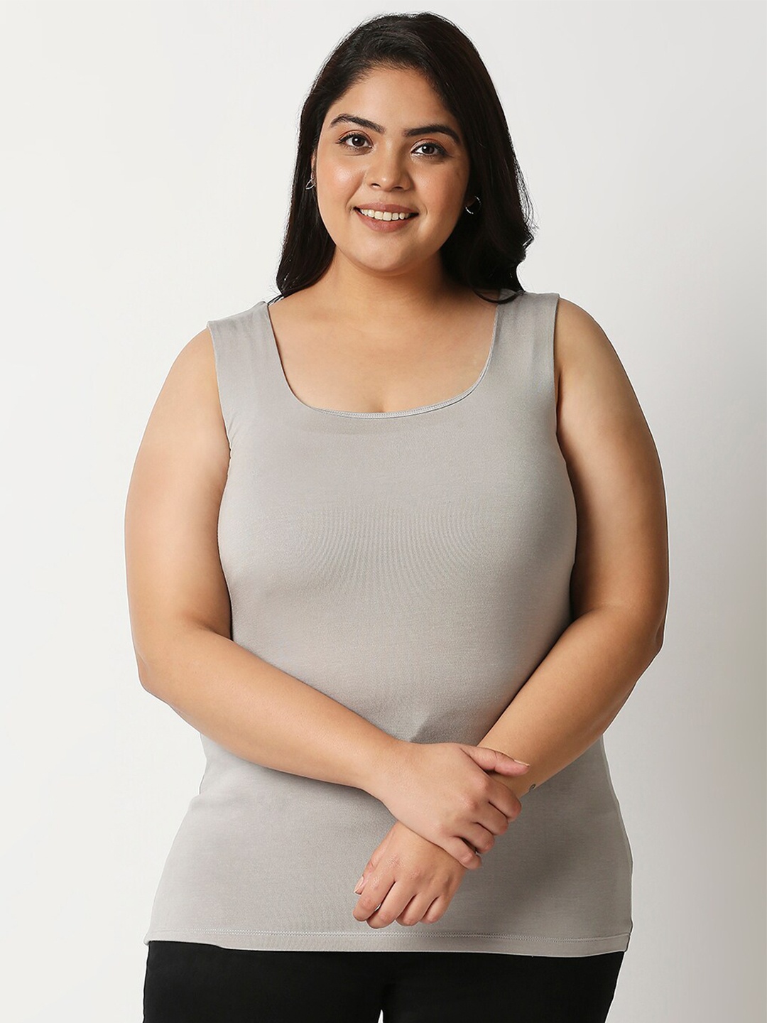 

20Dresses Women Grey Plus Size Slim Fit T-shirt