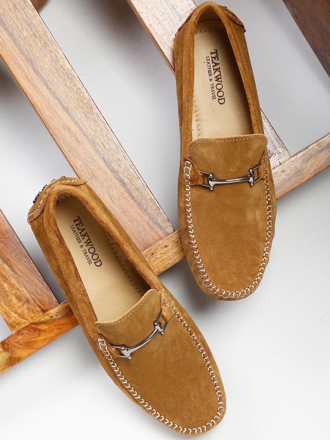 

Teakwood Leathers Men Tan Leather Loafers