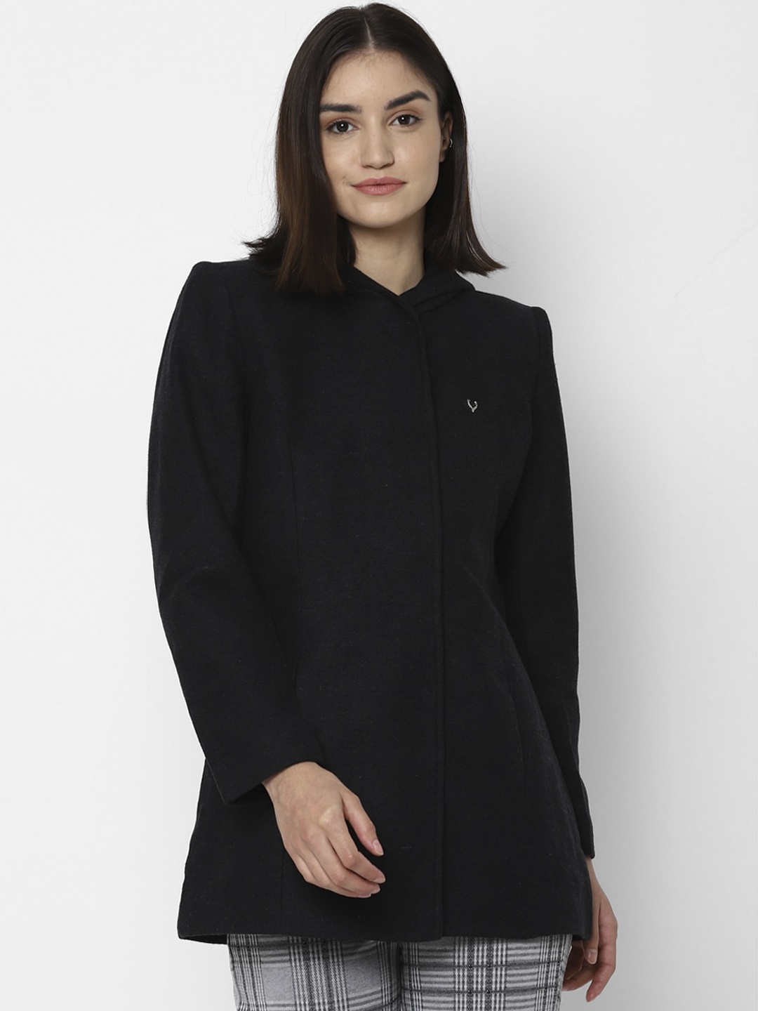 

Allen Solly Woman Women Black Geometric Longline Tailored Jacket