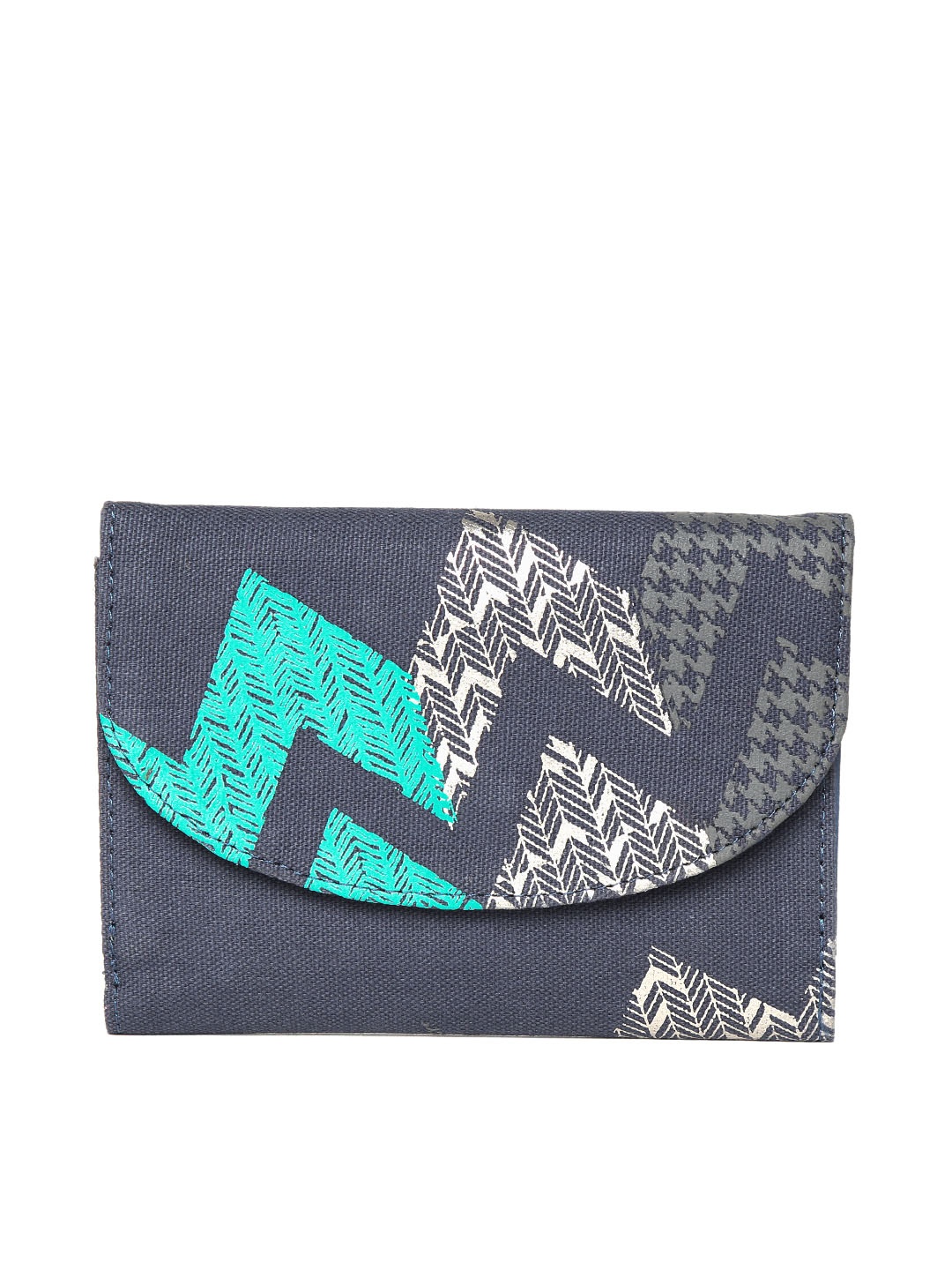 

Baggit Women Navy Printed Wallet, Navy blue