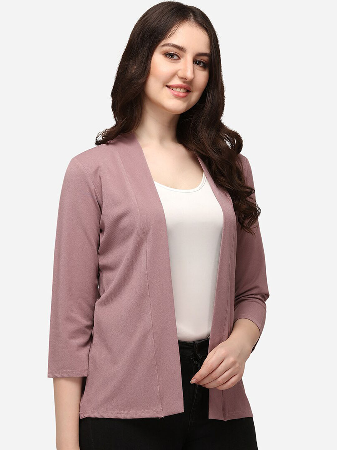 

Smarty Pants Women Rose Lightweight Open Front Jacket