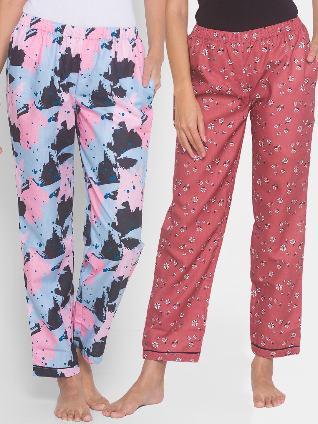 

FashionRack Women Pack of 2 Printed Lounge Pants, Brown
