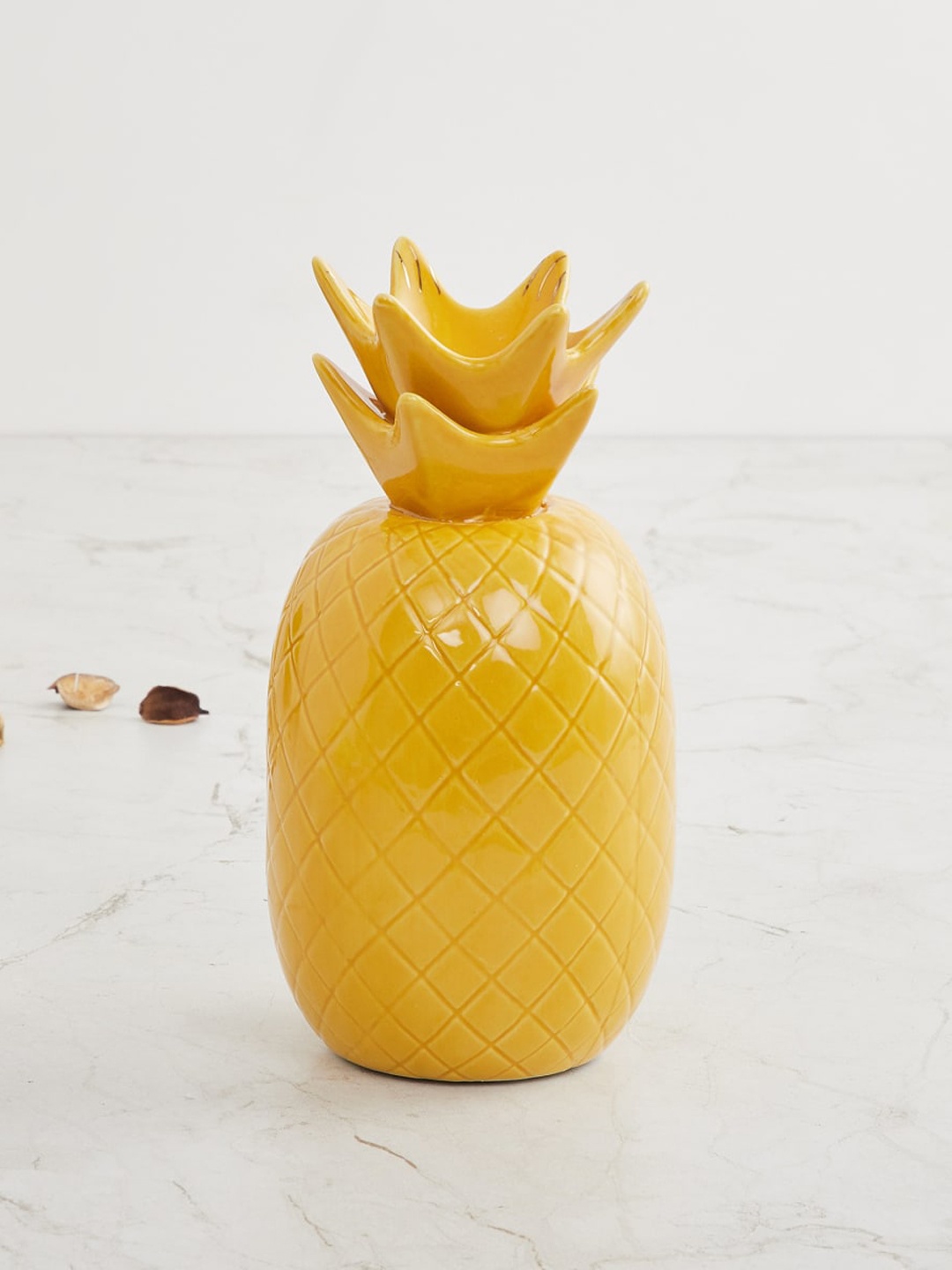 

Home Centre Color Connect Yellow Textured Ceramic Deco Pineapple Figurine