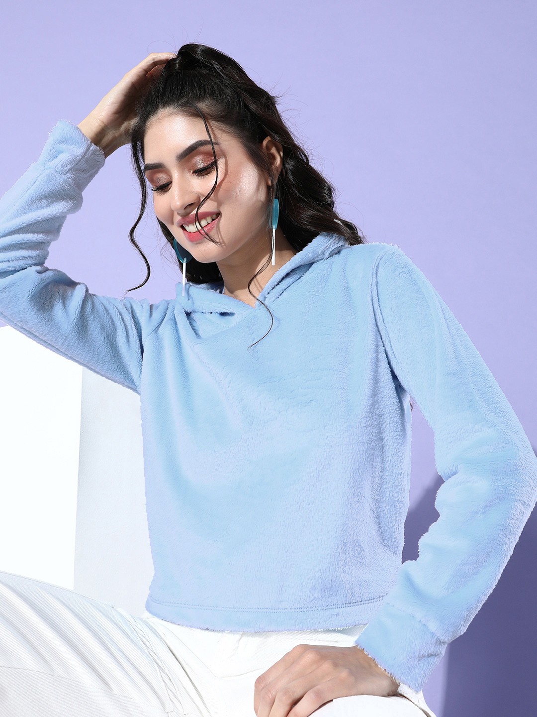 

Tokyo Talkies Women Blue Sweatshirt