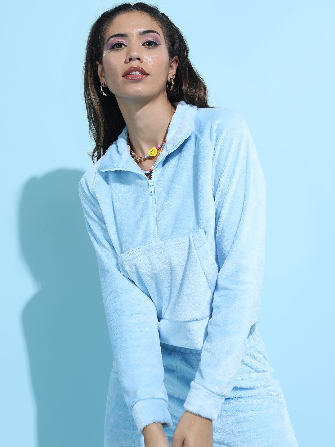

Tokyo Talkies Women Blue Sweatshirt