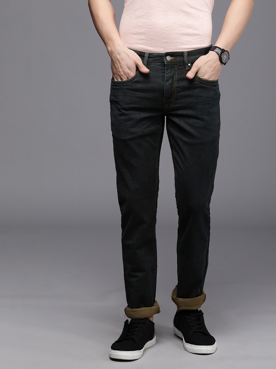 

Louis Philippe Jeans Men Blue MATT Slim Fit Low-Rise Light Fade Stretchable Jeans