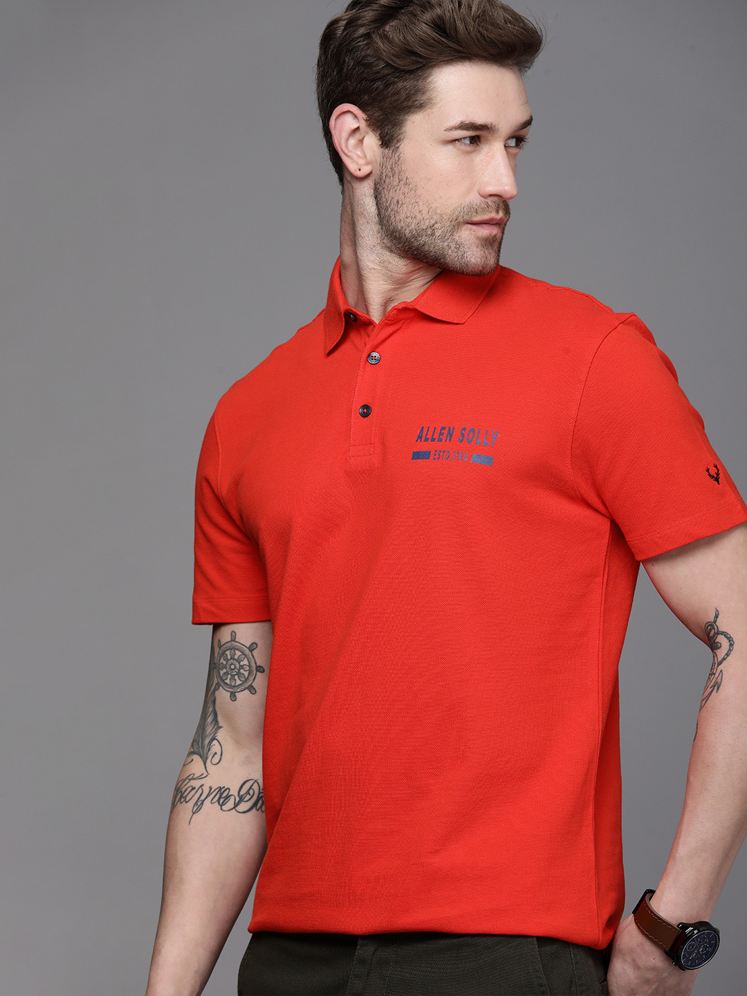

Allen Solly Sport Men Red Polo Collar T-shirt