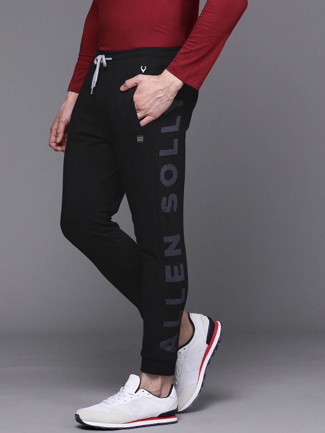 

Allen Solly Sport Men Black Solid Joggers