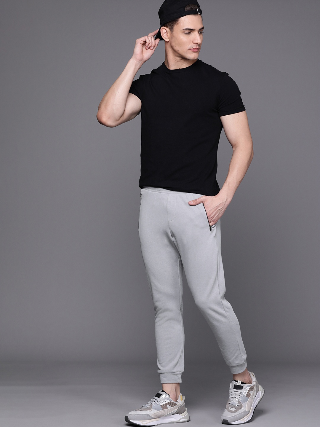 

Allen Solly Sport Men Grey Solid Joggers