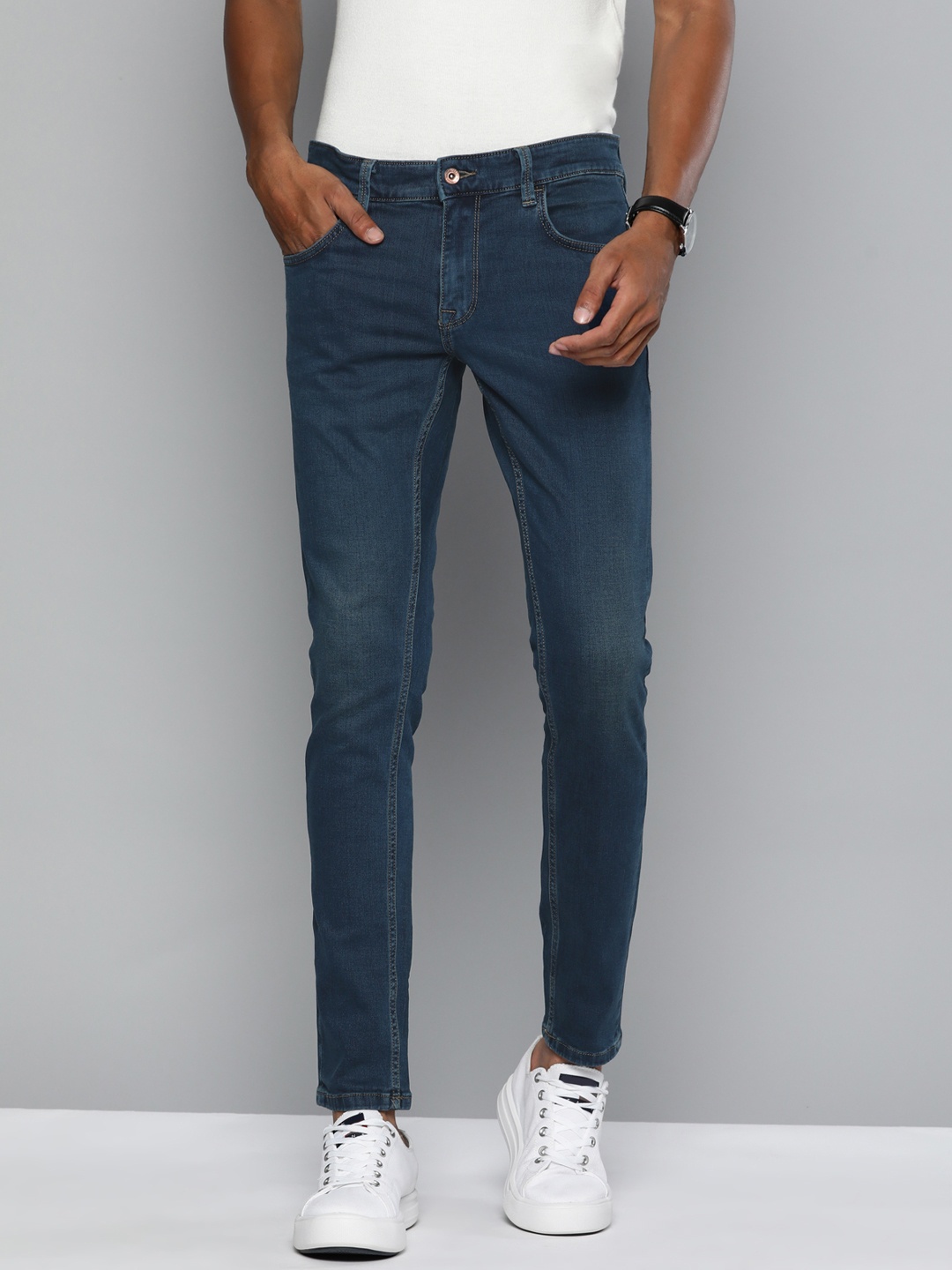 

Indian Terrain Men Skinny Fit Kruger Jeans, Navy blue