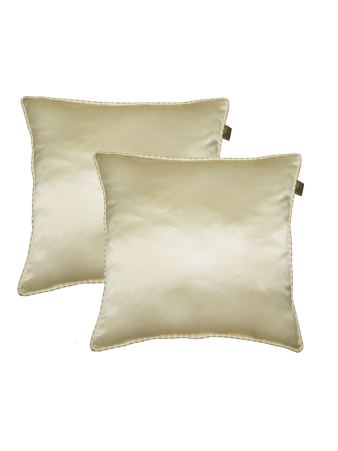 

Lushomes Beige 2 Pcs Square Cushion Covers