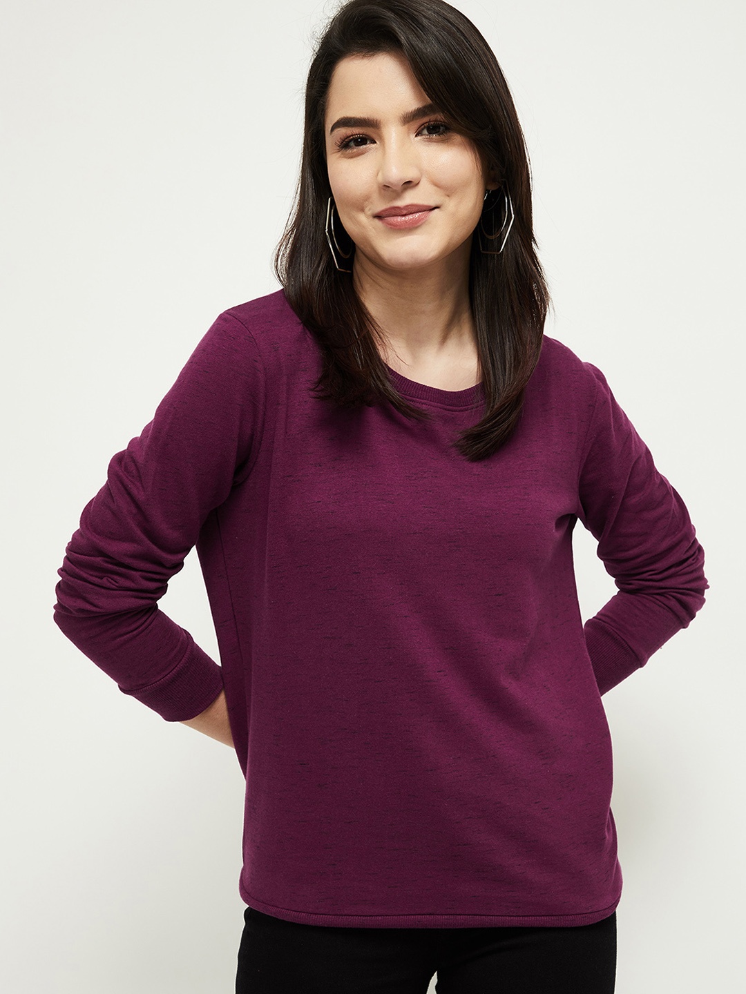 

max Women Purple Sweatshirt